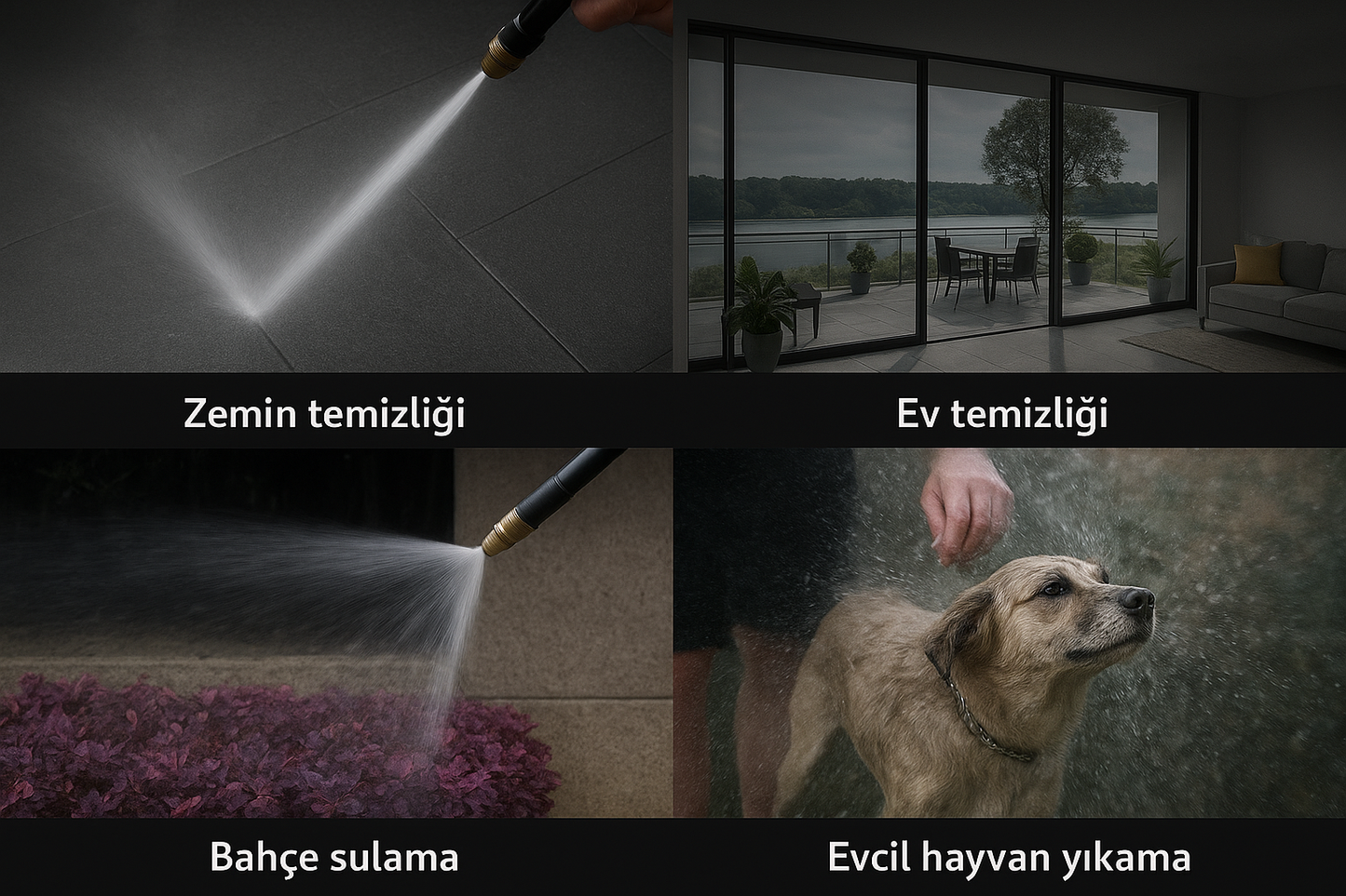 Ayarlanabilir Basınçlı Çok Fonksiyonlu Yıkama Tabancası