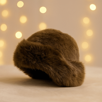 Tüylü Kışlık Havalı Şapka (Kahverengi)