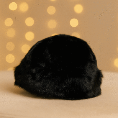 Tüylü Kışlık Havalı Şapka (Siyah)